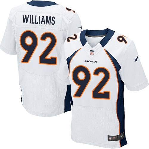 Men's Elite Sylvester Williams Nike Jersey White Road - #92 NFL Denver Broncos
